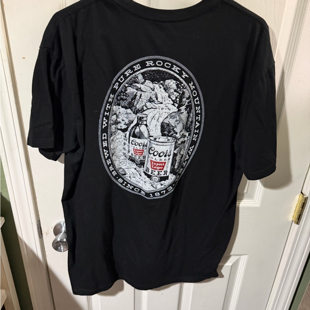 ❣️🤙🏽Coors Golden Beer Black Men's Short Sleeve Tee - Picture 2 of 3